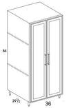 U368428 - Shaker Ash - Outdoor Tall Cabinet - Butt Doors - Special Order