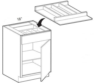 UTD18 - Manhattan High Gloss White - 18" Utensil Tray Divider
