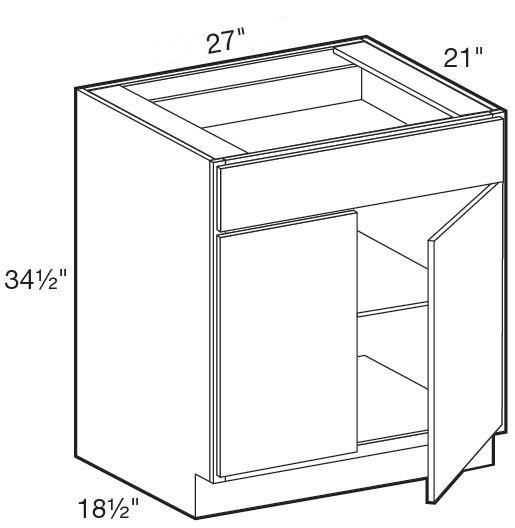 VB2721 - Glasgow Mythic Blue - Vanity Base 27" - Double Door/Single Drawer