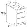 VDB18UD - Dartmouth Pewter - UD 4 Drawer Vanity Base - Special Order