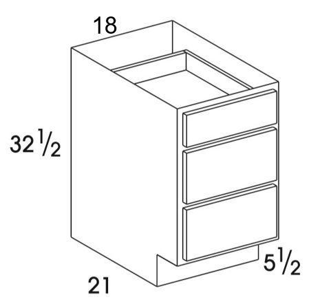 VDB18UD - Dartmouth Dark Sable - UD 4 Drawer Vanity Base - Special Order