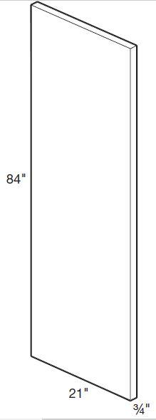 VTEP2184 - Manhattan High Gloss Metallic - Matching Tall End Panel 21" x 84" - Field Modified and Installed - Matching Tall End Panel 21" x 84" - Field Modified and Installed