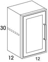 W1230L - Flat Ash - Outdoor Wall Cabinet - Single Door - Special Order