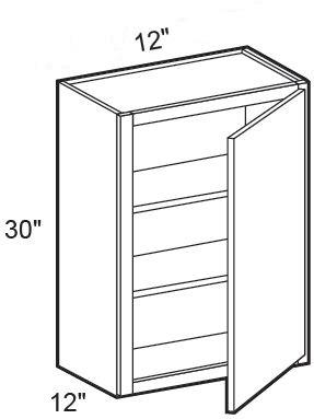 W1230R - Manhattan High Gloss White - Wall 12" x 30" - Single Door - Hinges On Right