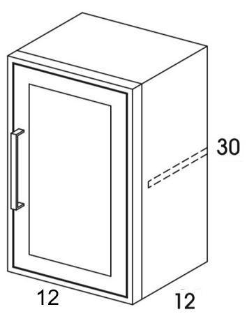 W1230R - Flat Ash - Outdoor Wall Cabinet - Single Door - Special Order