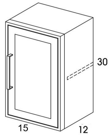 W1530R - Shaker Ash - Outdoor Wall Cabinet - Single Door - Special Order