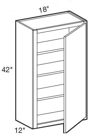 W1842R - Manhattan High Gloss White - Wall 18" x 42" - Single Door - Hinges On Right