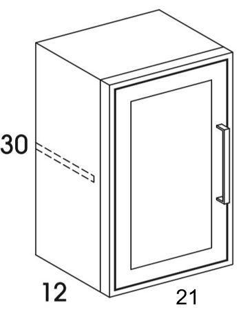 W2130L - Flat Ash - Outdoor Wall Cabinet - Single Door - Special Order