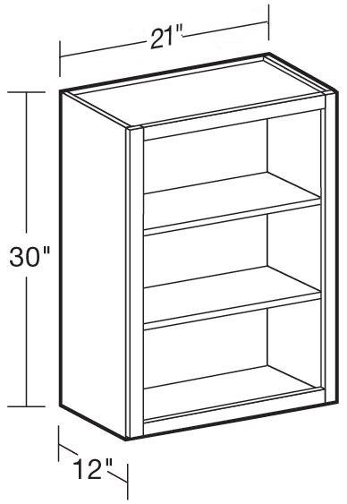 W2130ND - Manhattan High Gloss White - Wall 21"x30"-No Door - Interior Finished To Match Frame