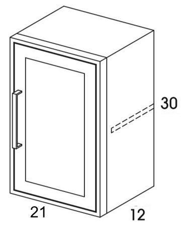 W2130R - Shaker White - Outdoor Wall Cabinet - Single Door - Special Order