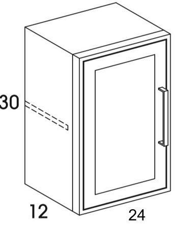 W2430L - Shaker White - Outdoor Wall Cabinet - Single Door - Special Order