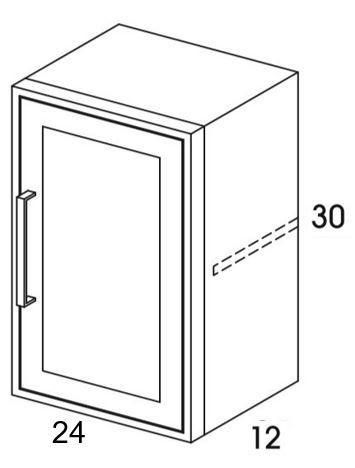 W2430R - Flat Ash - Outdoor Wall Cabinet - Single Door - Special Order