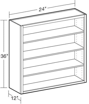 W2436ND - Tiverton Pebble Gray - Wall 24"x36"-No Door - Interior Finished To Match Frame