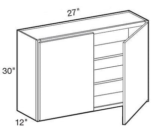 W2730 - Fulton Mocha - Wall 27" x 30" - Double Doors
