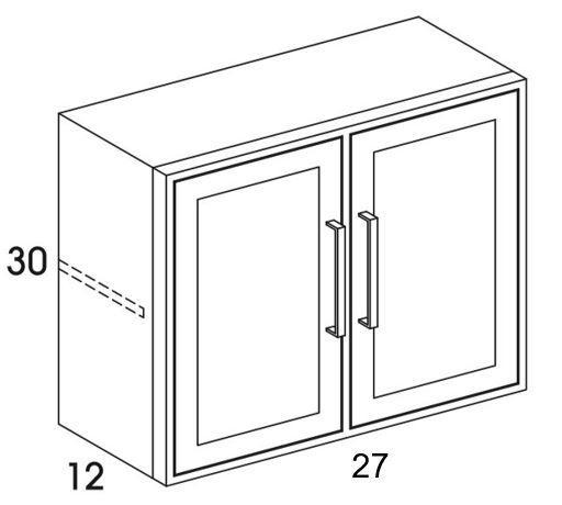 W2730 - Shaker White - Outdoor Wall Cabinet - Butt Doors - Special Order