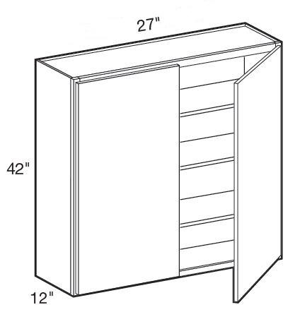 W2742 - Manhattan High Gloss Metallic - Wall 27" x 42" - Double Doors