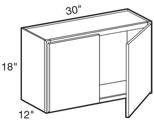 W3018 - Norwood Deep Onyx - Wall 30" x 18" - Double Doors