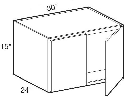 W302415 - Glasgow Mythic Blue - 30w x 24d x 15h Wall - Double Doors - 24" Deep