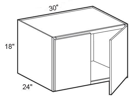 W302418 - Fulton Mocha - 30w x 24d x 18h Wall - Double Doors - 24" Deep