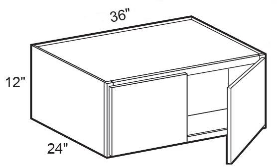 W362412 - Glasgow Mythic Blue - 36w x 24d x 12h Wall - Double Doors - 24" Deep