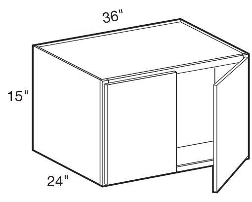 W362415 - Hawthorne Cinnamon - 36w x 24d x 15h Wall - Double Doors - 24" Deep