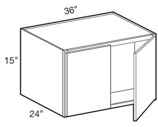 W362415 - Wembley Valley Gray - 36w x 24d x 15h Wall - Double Doors - 24" Deep