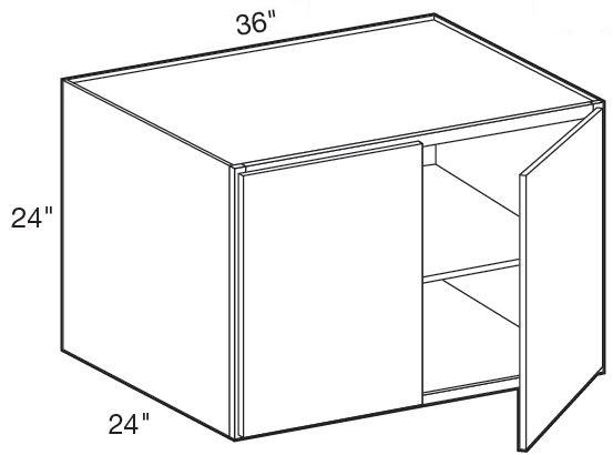 W362424 - Fulton Mocha - 36w x 24d x 24h Wall - Double Doors - 24" Deep