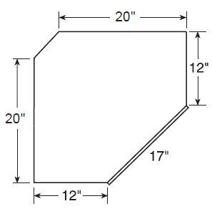 WA2430L - Glasgow Mythic Blue - Wall Angle 24" x 30" - Single Door - Hinges On Left