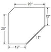 WA2430R - Hawthorne Cinnamon - Wall Angle 24" x 30" - Single Door - Hinges On Right