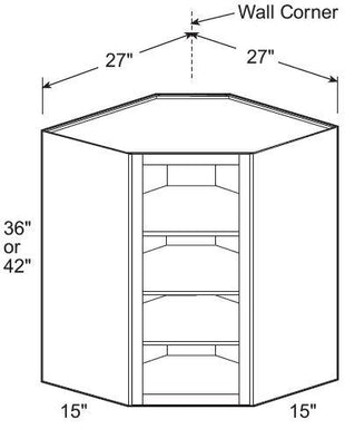 WA271542ND - Wembley Valley Gray - Wall Angle 27"x42"x15"D-No Door - Interior Finished To Match Frame