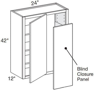WBCU2742R - Fulton Mocha - 27"x42" Universal Blind Corner - Single Door - Right Side Blind