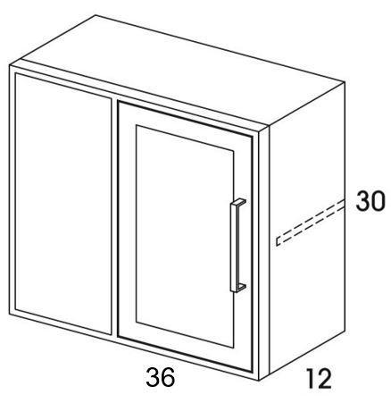 WC3630R - Shaker White - Outdoor Wall Cabinet - Single Door - Special Order