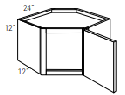 WDC2412 - Dover Truffle - Wall Corner Cabinet