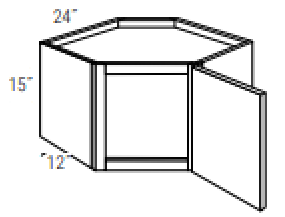 WDC2415 - Dover Truffle - Wall Corner Cabinet