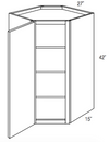 WDC274215 - Concord Pebble Gray - Corner Wall Cabinet - Single Door - 27"W x 42"H x 15"D
