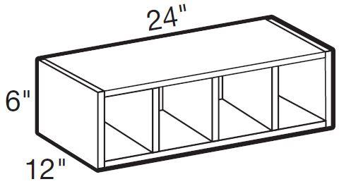 WR2412 - Manhattan High Gloss Metallic - 24wX12dX6h Wine Row