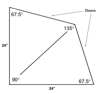 AB24 - Trenton Slab - Angled Base End Cabinet