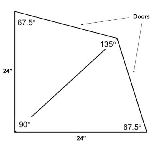 AB24 - Trenton Recessed - Angled Base End Cabinet