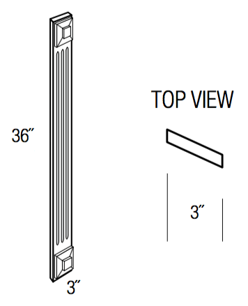 AF336F - Essex White - 3x36" Angled Filler