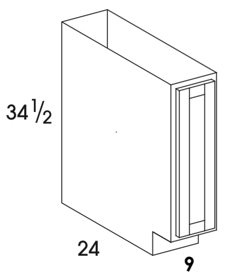 B09 - York Grey Stain - Base Cabinet - Single Door