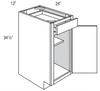 B12 - Essex Castle - Base Cabinet - Single Door/Drawer
