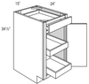 B15SCRT   - Dover Castle - Base w/ 2 roll-outs - Single Door/Drawer