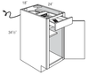 B18CHGDR18 - Amesbury White - 18" Base w/Charging Drawer