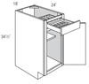 B18TTCD18 - Amesbury Mist - 18" Base w/2 tier cutlery drawer