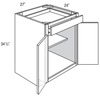 B27B - Essex White - Base Cabinet - Butt Doors/Single Drawer