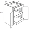 B27BSCRT - Trenton Slab - Base w/2 soft-close roll-outs - Butt Doors