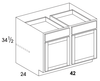 B42 - Dartmouth Dark Sable - Base Cabinet - Two Doors/Drawers