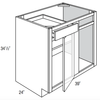 BBC42/45 - Amesbury White - Base Blind Corner Cabinet