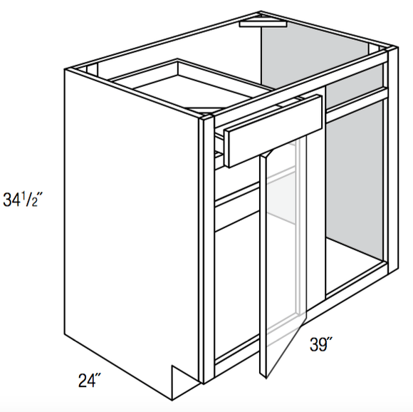 BBC42/45 - Yarmouth Raised - Base Blind Corner Cabinet