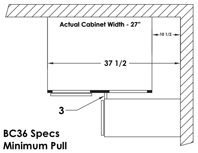 BC36UD - York White - UD Blind Base Corner Cabinet - Special Order